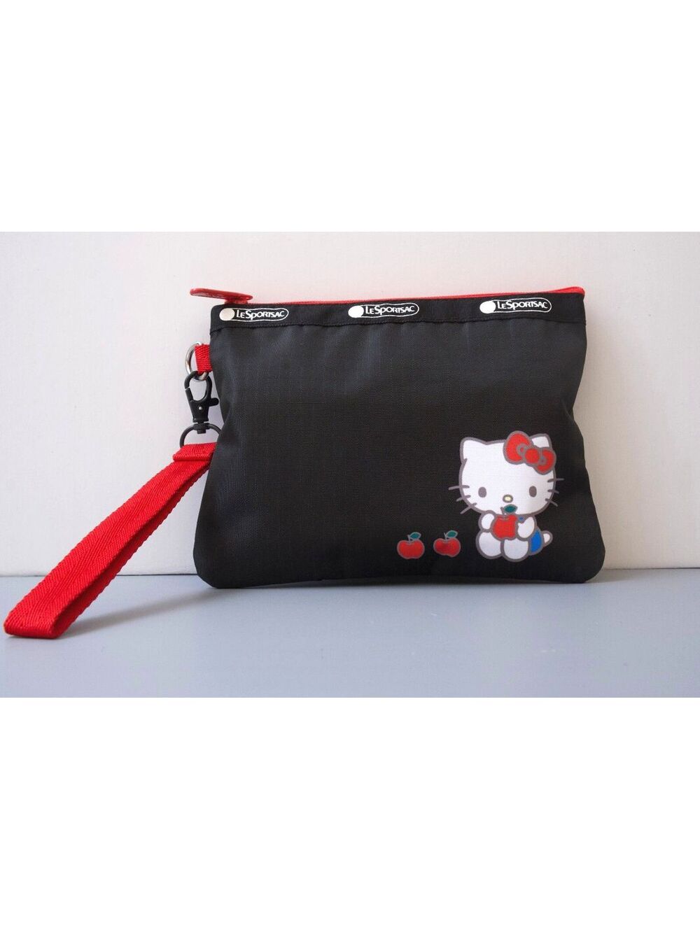 LeSportsac Red Hello Kitty 1 Zipper Wristlet Pouch NWOT